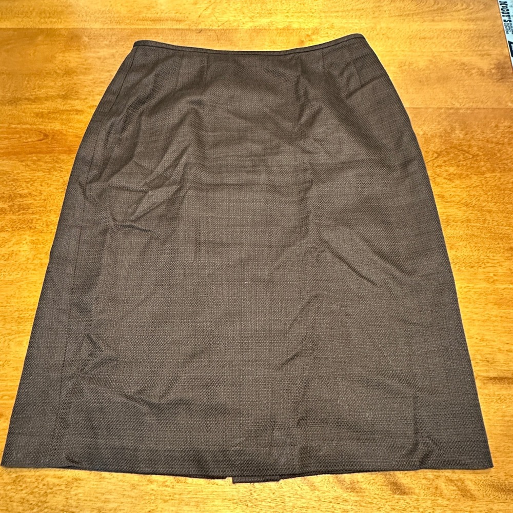 Le Suit Essentials Women's Brown Textured BasketWeave Pencil Skirt Career 10 - Picture 9 of 12